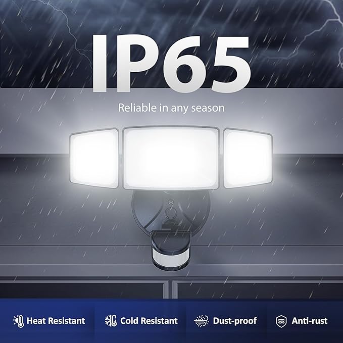 Onforu 2 Pack 75W LED Motion Sensor Outdoor Lights, 7000LM Dusk to Dawn Outdoor - Image 8