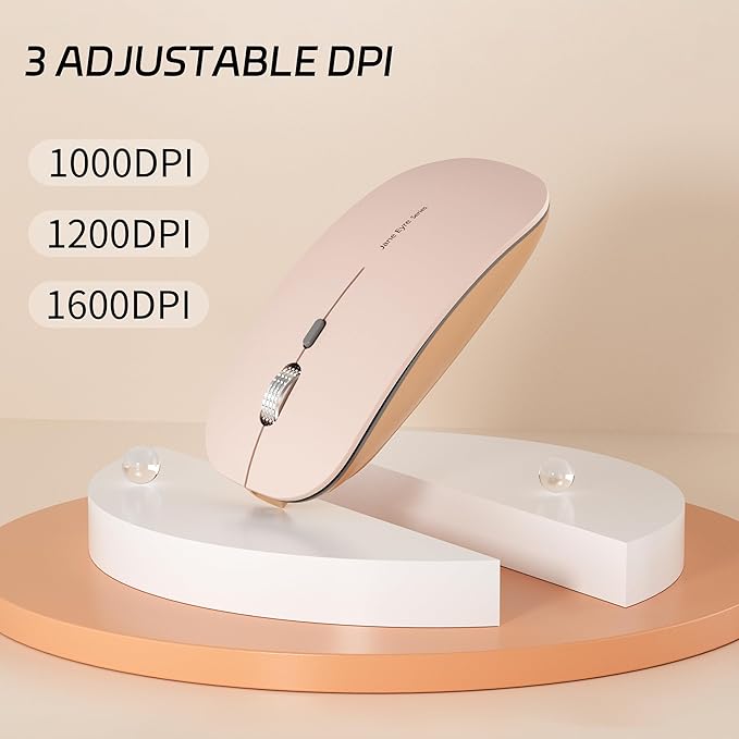 Uciefy Q5 Slim Rechargeable Wireless Mouse, 2.4G Portable Optical Silent Ultra - Image 3