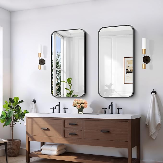 FORBATH Bathroom Mirror 20" x 40", Rectangle Black Bathroom Mirror - Image 2