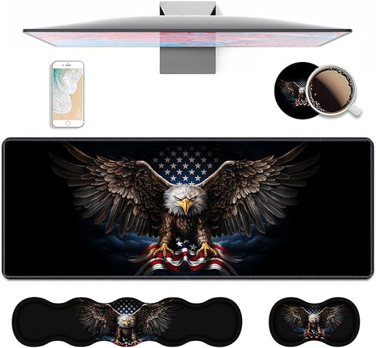 4 in 1 Ergonomic Keyboard Wrist Rest & Mouse Pad Wrist Rest Set, Large XXL by Unknown