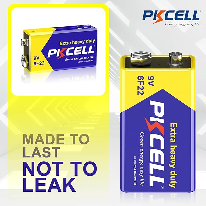 PKCELL 9V Batteries, 24 Pack 9 Volt Batteries Carbon Zinc, 9V Battery - Image 5