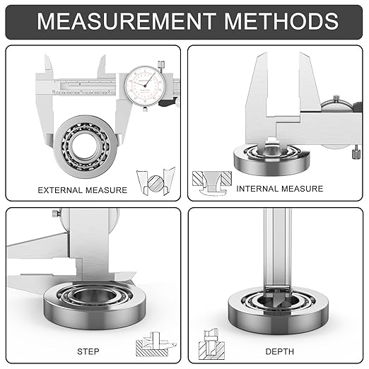 HDLNKAK Dial Caliper 0-6"/150mm Dual Reading Scale, Inch/Metric SAE Standard - Image 3