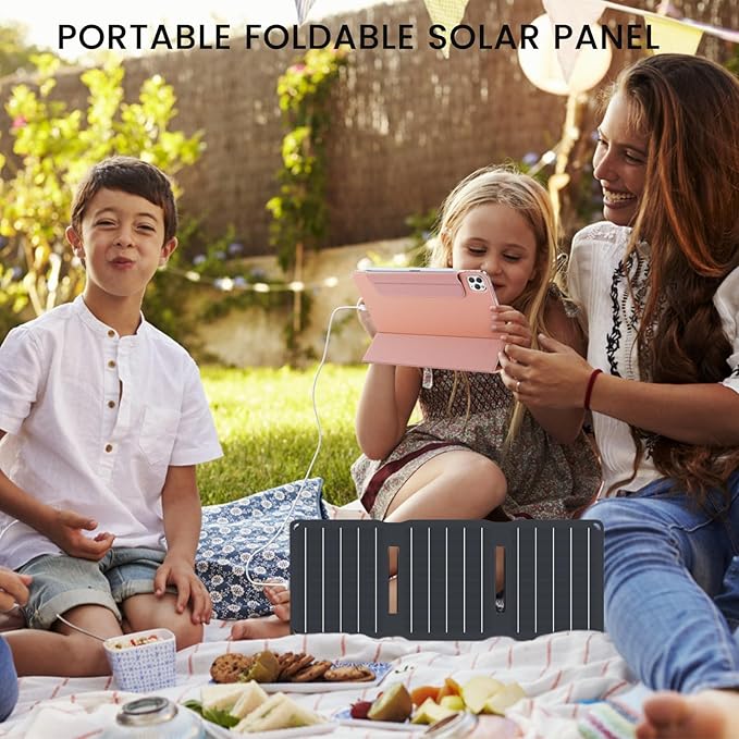 FlexSolar 15W USB Solar Panel Small Portable Foldable Solar Charger, Mobile - Image 7