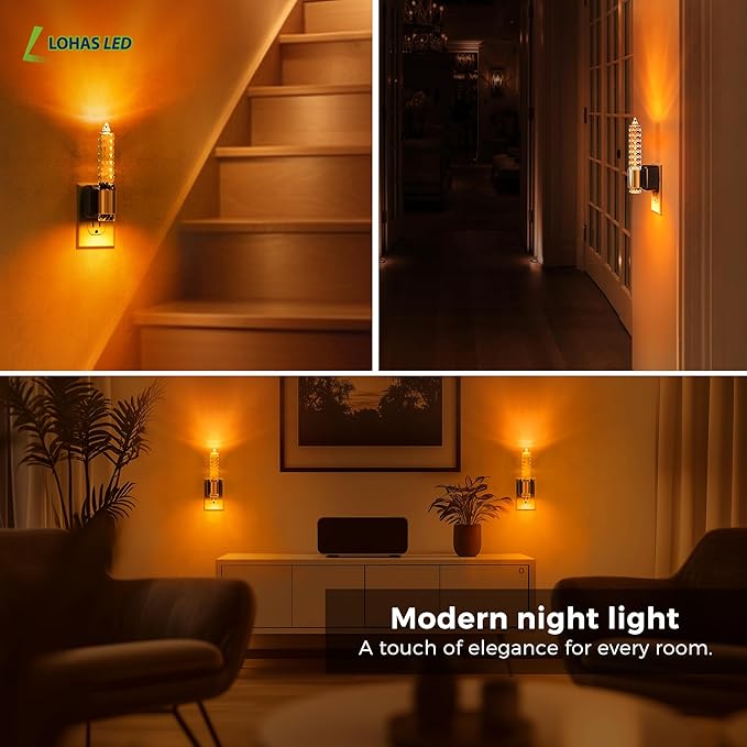 L LOHAS LED Night Light, Amber Candle Night Lights Plug into Wall, 0-100 LM - Image 6