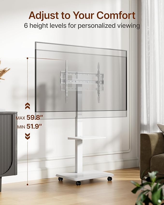 ECOTINY Steel Base Rolling TV stand - Image 6
