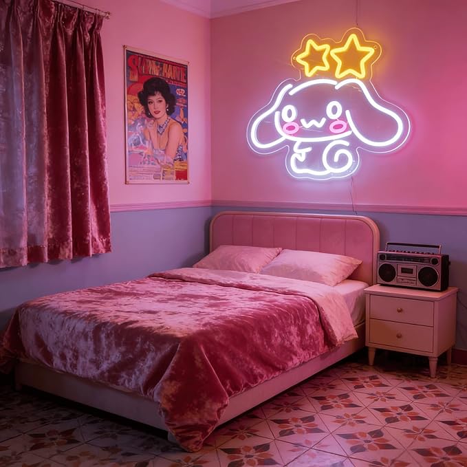 THIIXDAI Cinnamoroll Neon Sign for Room Decor, USB Powered LED Lights - Image 6