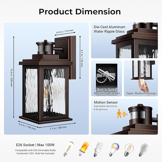 VIANIS Motion Sensor Outside Lights - Image 8