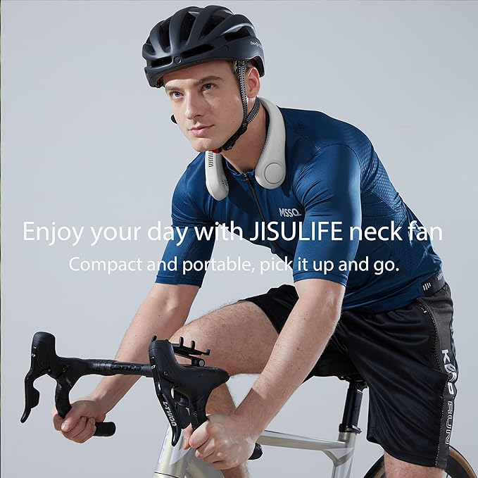 JISULIFE Portable Neck Fan, Hands-Free Bladeless, 5 Speeds, 4000 mAh Battery - Image 8