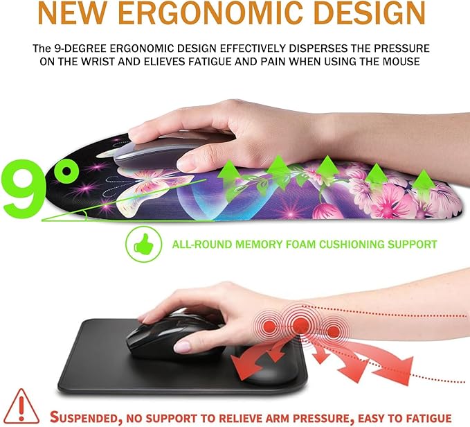 BOCHEERY Ergonomic Mouse Pad Wrist Support, Upgrade Mousepad - Image 5