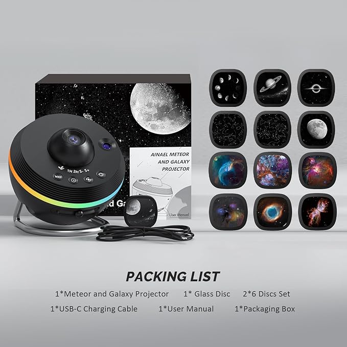 Ainael Galaxy Projector, Star Projectors Home Planetarium Space Ceiling Starry - Image 6