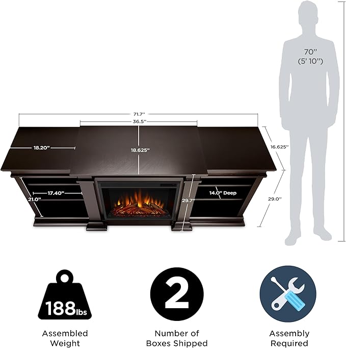 Real Flame Fresno 72" TV Stand - Image 4