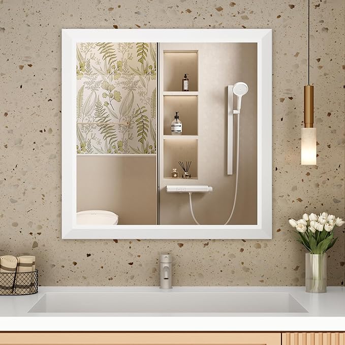 SMIROR Matte White Bathroom Mirror by SMIROR