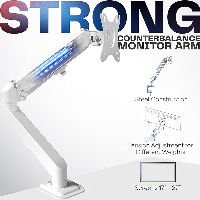 VIVO Heavy Duty Single Monitor Tension Arm - Image 3