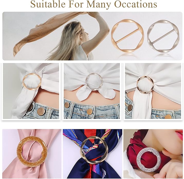 T-Shirt Clips 9 PCS, Clothes Corner Knotted Button, Fashion Alloy Pearl - Image 5