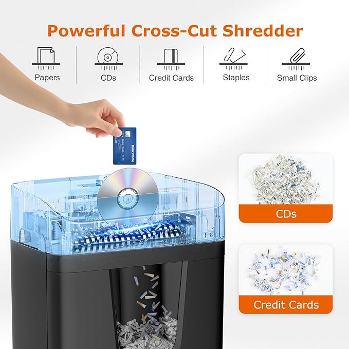 Bonsaii 12 Sheet Paper Shredder - Image 3