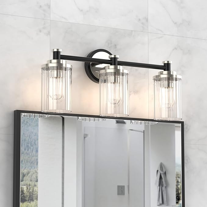 PHIXART Bathroom Lighting Fixtures Black and Brushed Nickel Bathroom Vanity - Image 3
