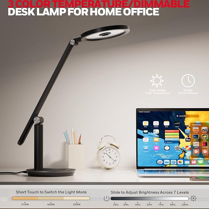 Honeywell Desk Lamp for Home Office, H6 Sunturalux™ Eye-Caring Led Desk Light - Image 3