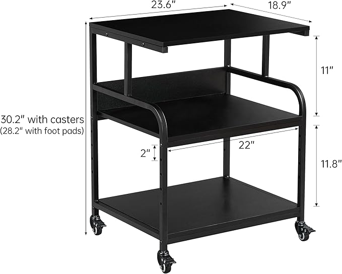 Fannova Printer Stand, 23.6 x18.9 x 30 Inches Large Printer Table - Image 2
