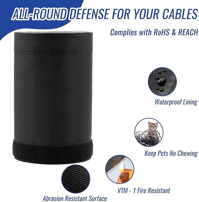 Flauzmann 1.5" - 6.6FT Chew Proof Cord Protector from Pets, Automotive Wires - Image 3