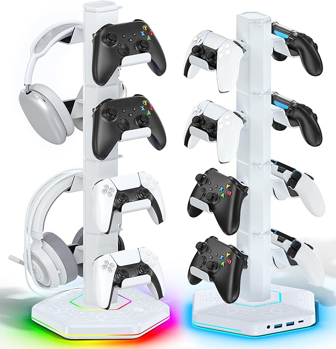Kytok RGB Controller Holder for PS5/PS4/Xbox/Switch, Headphone Stand by Kytok