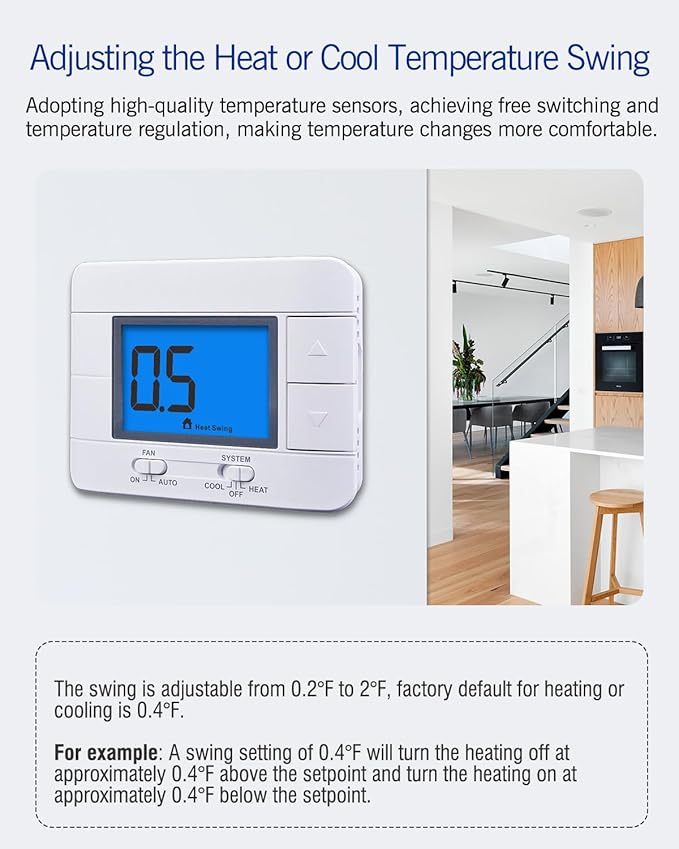 Aowel Non Programmable Thermostat - Image 4