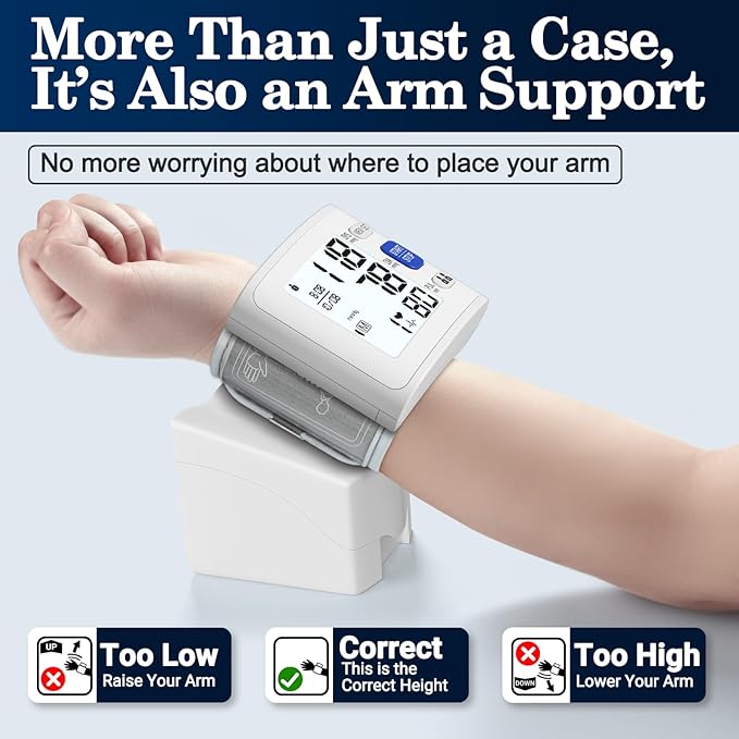 Wrist Blood Pressure Monitor LCD Display, Adjustable Wrist Blood Pressure Cuff - Image 4
