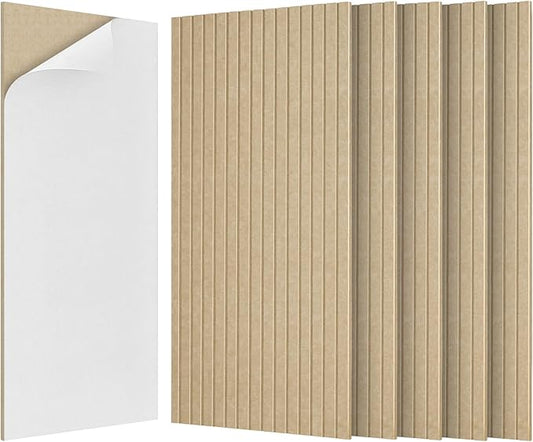 BUBOS 5 Pack Large Acoustic Panels, 47.2" X 23.6" Self-Adhesive Acoustical Wall by BUBOS