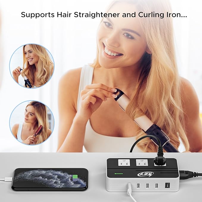 Key Power 230-Watt Step Down 220V to 110V Voltage Converter & International - Image 2