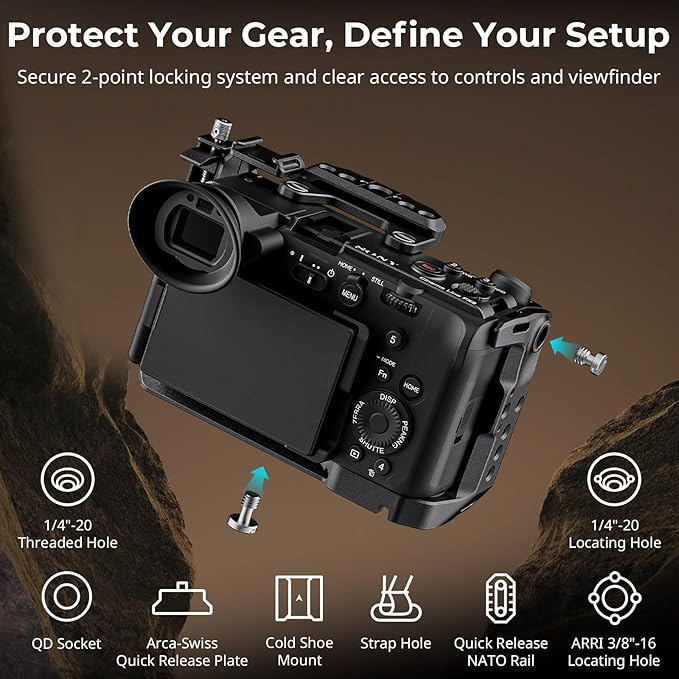 SMALLRIG Camera Cage Kit for Sony FX2, HawkLock Quick Release Cage - Image 2