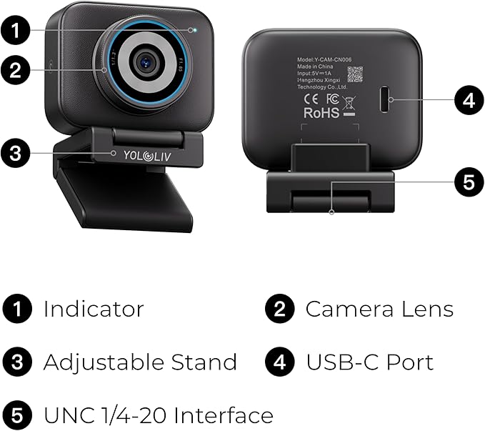 YOLOLIV YoloCam S3-4K Streaming Webcam, DSLR-Like Control, Cinematic Effects - Image 8