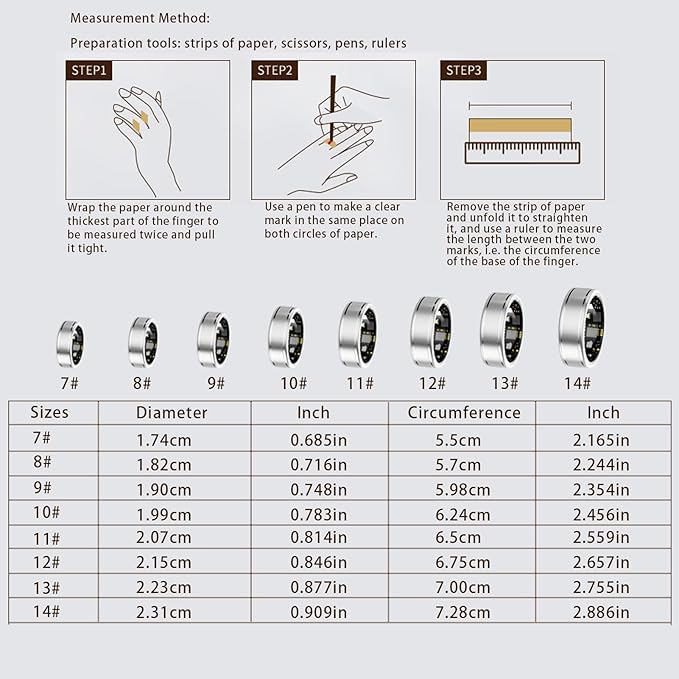 Smart Ring Health Tracker, Fitness Tracker Ring - Image 7