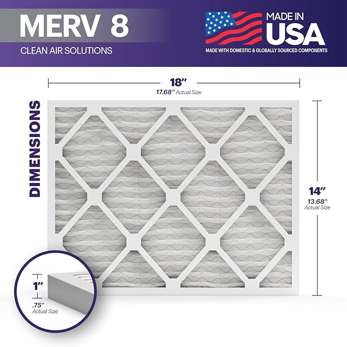 BNX TruFilter 14x18x1 Air Filter MERV 8 - Image 2