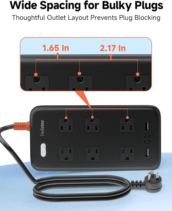 Iwister Outdoor Power Strip Weatherproof IPX6, Iwister 15 Ft Extension Cord - Image 7