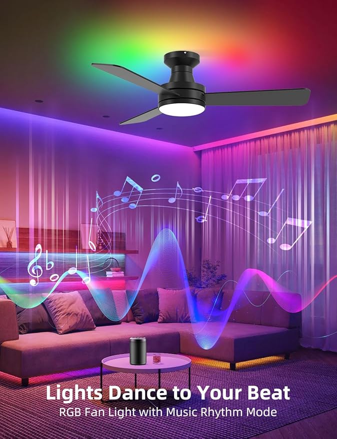 Homlit 42" RGB Ceiling Fan - Image 3