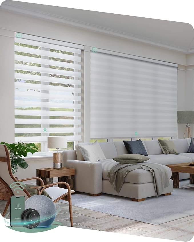 Yoolax Motorized Zebra Blinds Works by Yoolax