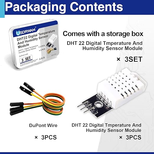 3 Set Digital Temperature and Humidity Sensor Modules, Compatible - Image 3