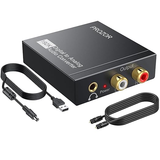 PROZOR 192KHz Digital to Analog Audio Converter DAC Digital SPDIF Optical to by PROZOR