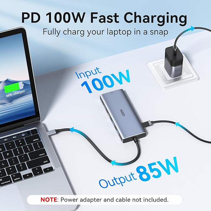 USB C Hub Multiport Adapter, 10-in-1 Laptop USB C Docking Station - Image 4