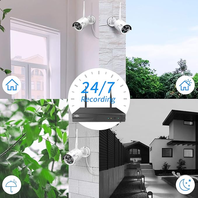 Hiseeu Wireless Pro WiFi Security Camera System, 16CH 4K NVR Kit, Corded - Image 8