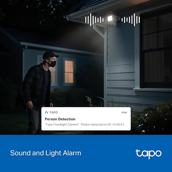 Tapo 2K Dimmable Floodlight Security Camera Outdoor Wireless w/Solar Panel - Image 11