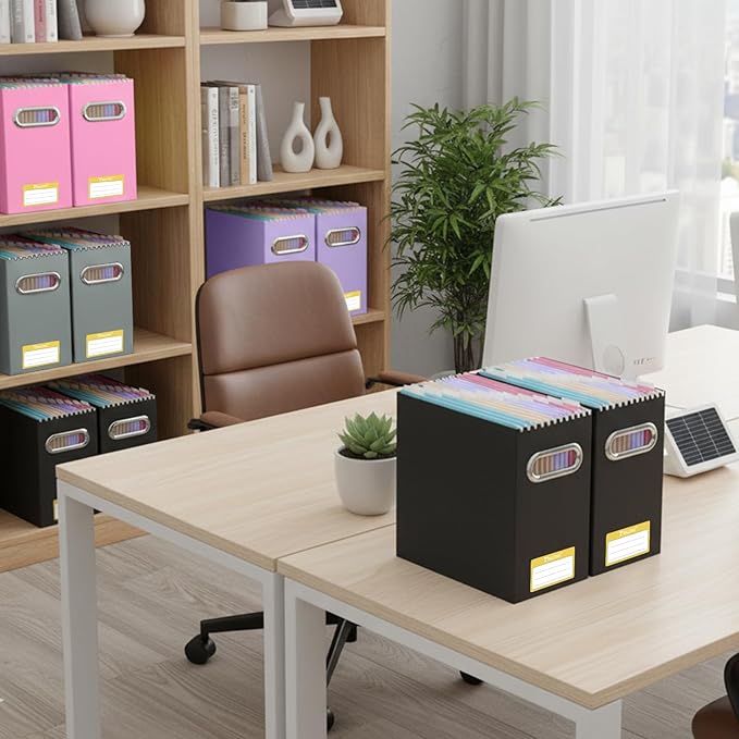 BALEINE File Organizer Box, Cardboard File Folder Organizer - Image 2