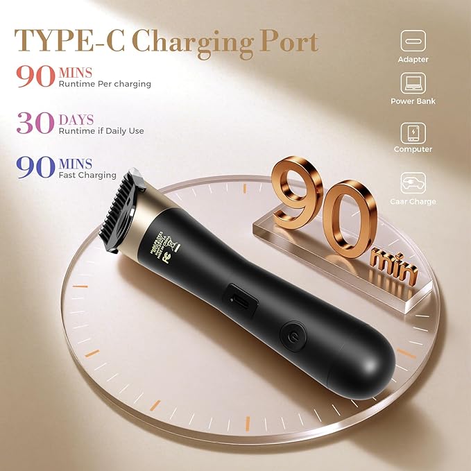 Bikini Trimmer for Women, Flyant 2 in 1 Electric Shaver for Women, Pubic Hair - Image 5