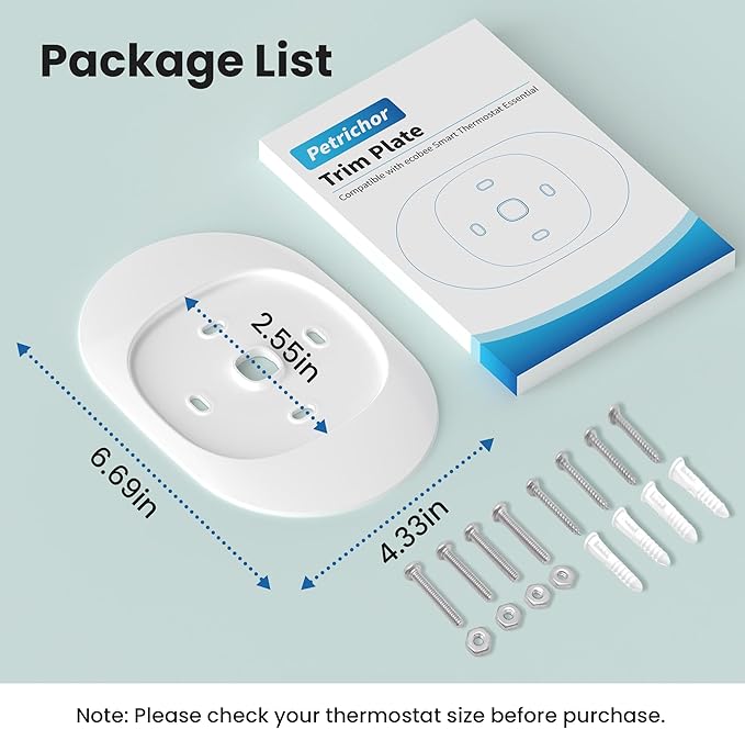 Tim Kit for ecobee Smart Thermostat Essential 2025, Wall Plate Cover Accessory - Image 3