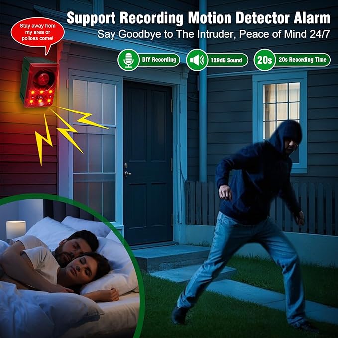 ChunHee Solar Outdoor Motion Sensor Alarm - Image 3