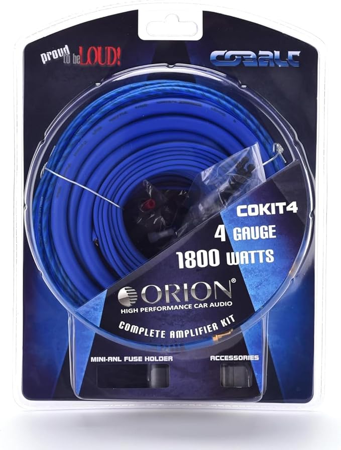 ORION CBA2000.1D Amp 2000W Max Amplifier + COKIT4 4GA Wiring Kit Combo - Image 5