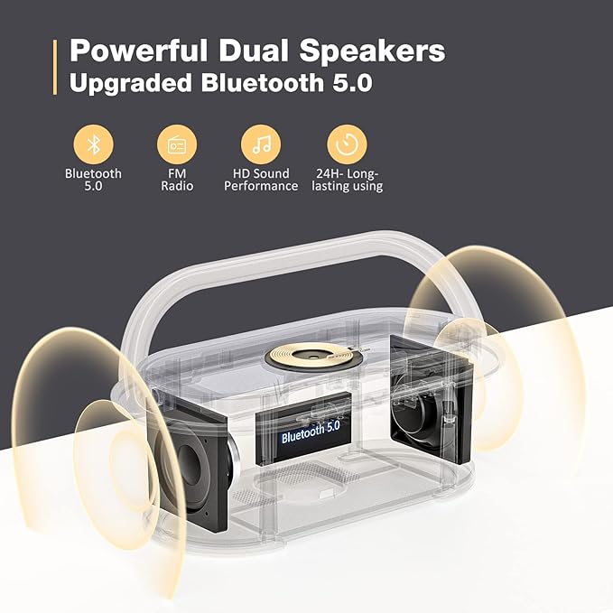 COLSUR Bluetooth Speaker Alarm Clock - Image 3