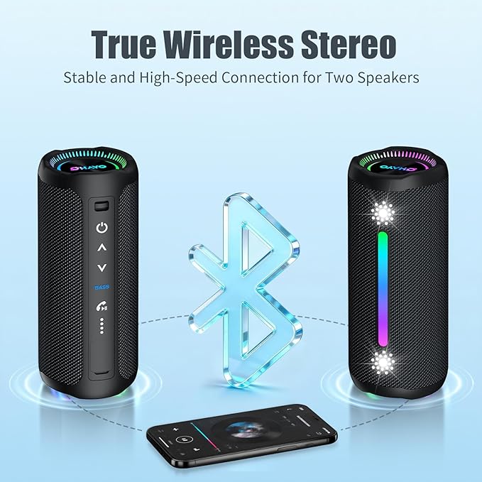 Bluetooth Speakers Wireless Loud Stereo Sound IPX7 Waterproof Outdoor Portable - Image 5