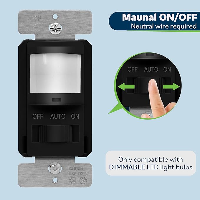 TOPGREENER in Wall PIR Motion Sensor Light Switch, Occupancy Sensor Switch - Image 3