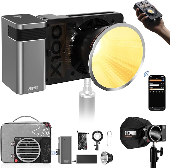 ZHIYUN MOLUS X100 Bi-Color Pro 100W Video Light V2 Upgraded Version by ZHIYUN