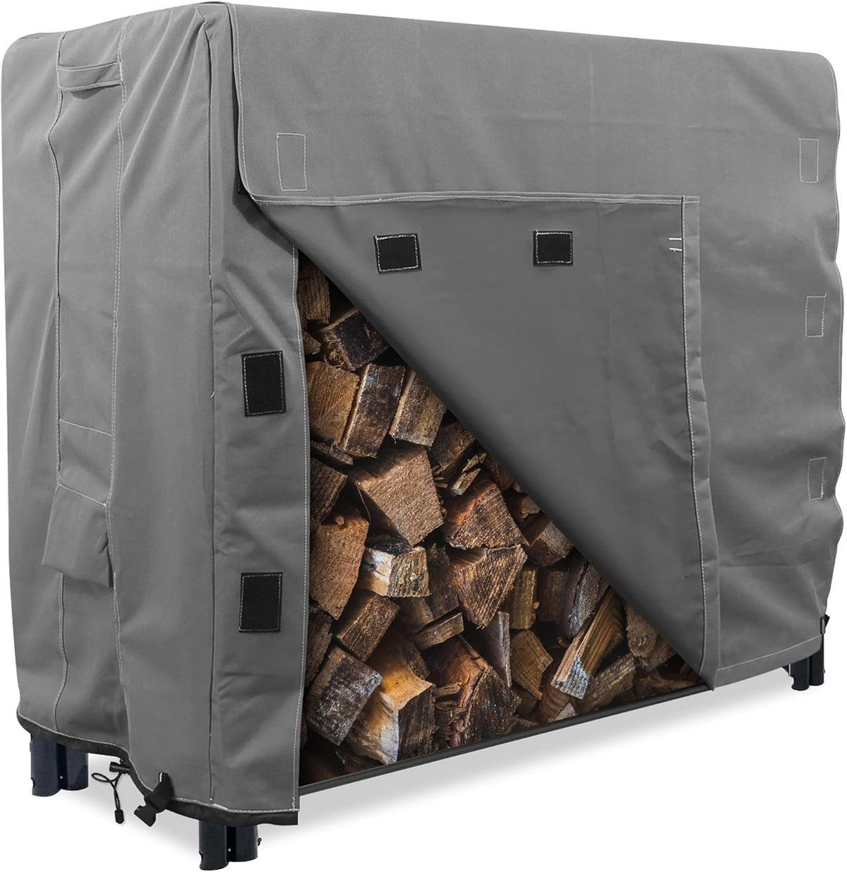 4 log rack cover 4ft, 4 feet, grey, main product view